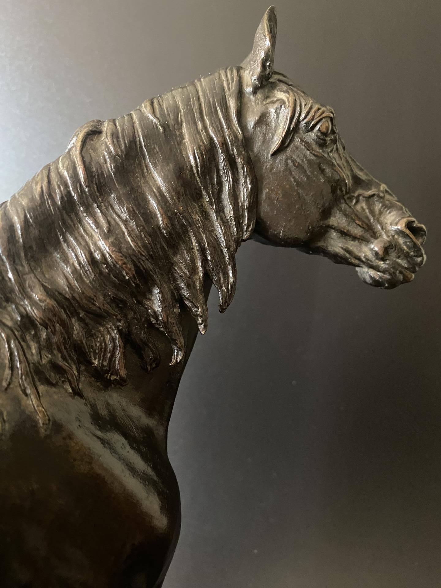 Bronzen paard Pierre Jules Mene (1810-1879).