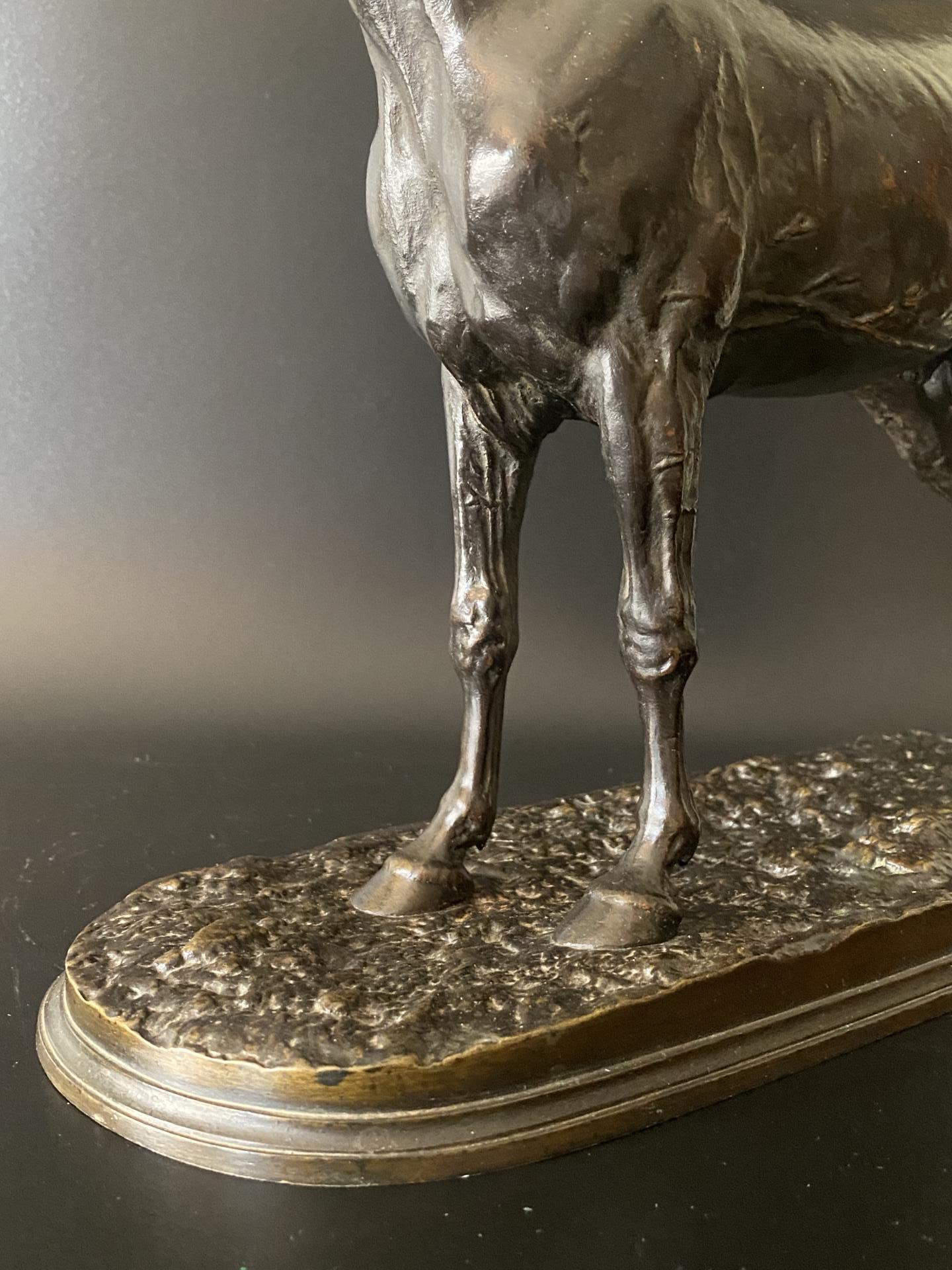 Bronzen paard Pierre Jules Mene (1810-1879).