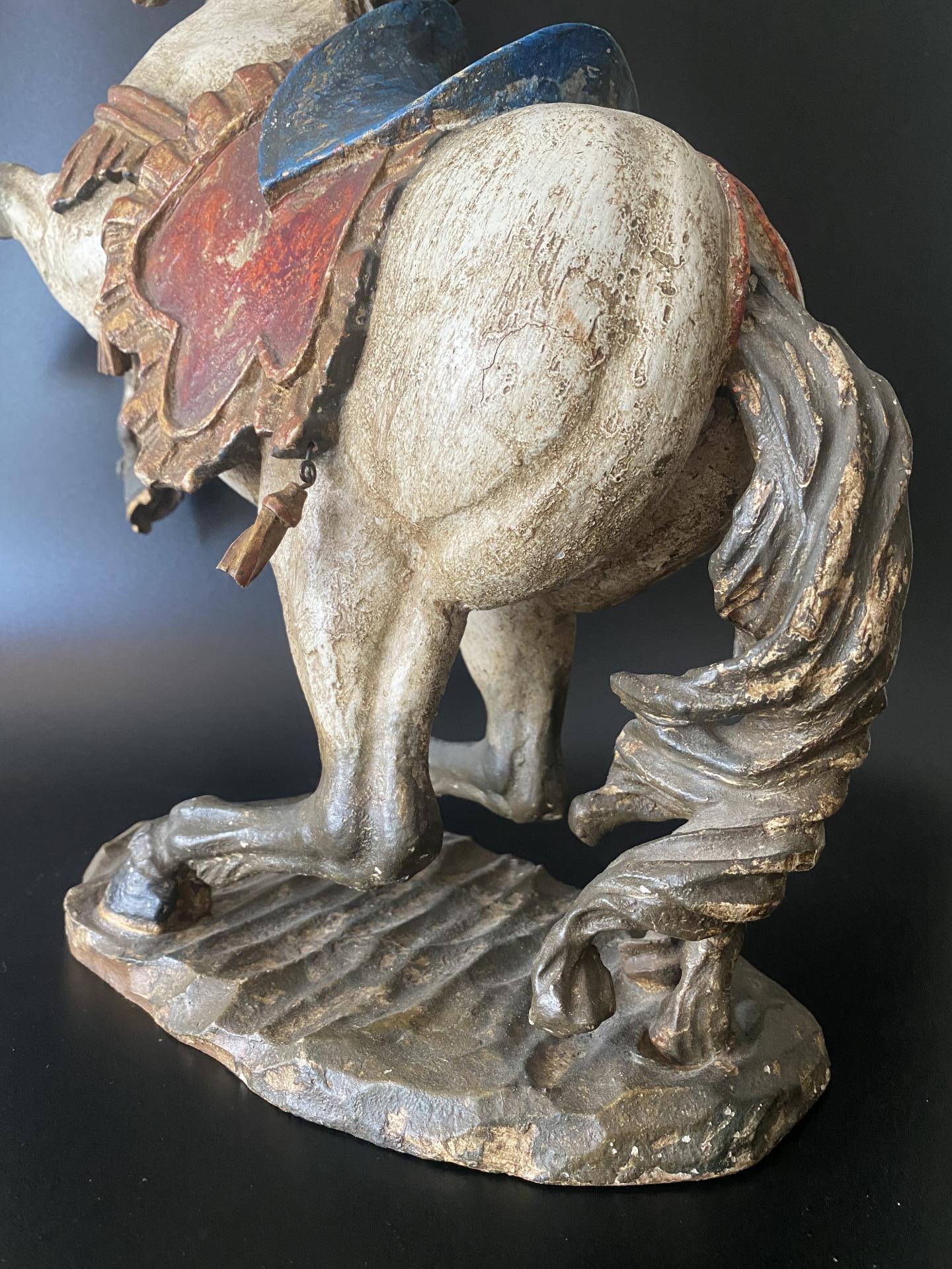 Stel hout gesneden paarden (2x).