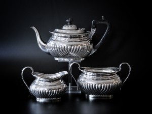 Theeservies zilver.