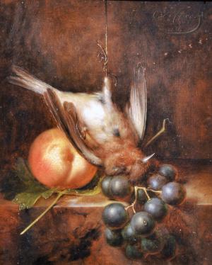 Schilderij jachtstillven Cornelis de Cocq.