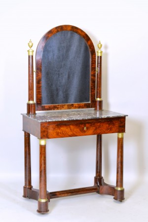 Empire trumeau / kaptafel met spiegel