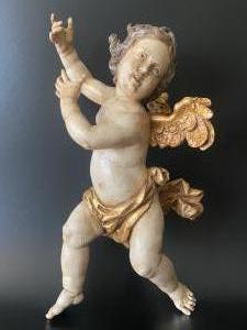 Stel antieke houten putty / engeltjes