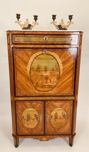 Louis Seize secretaire a abbatant.